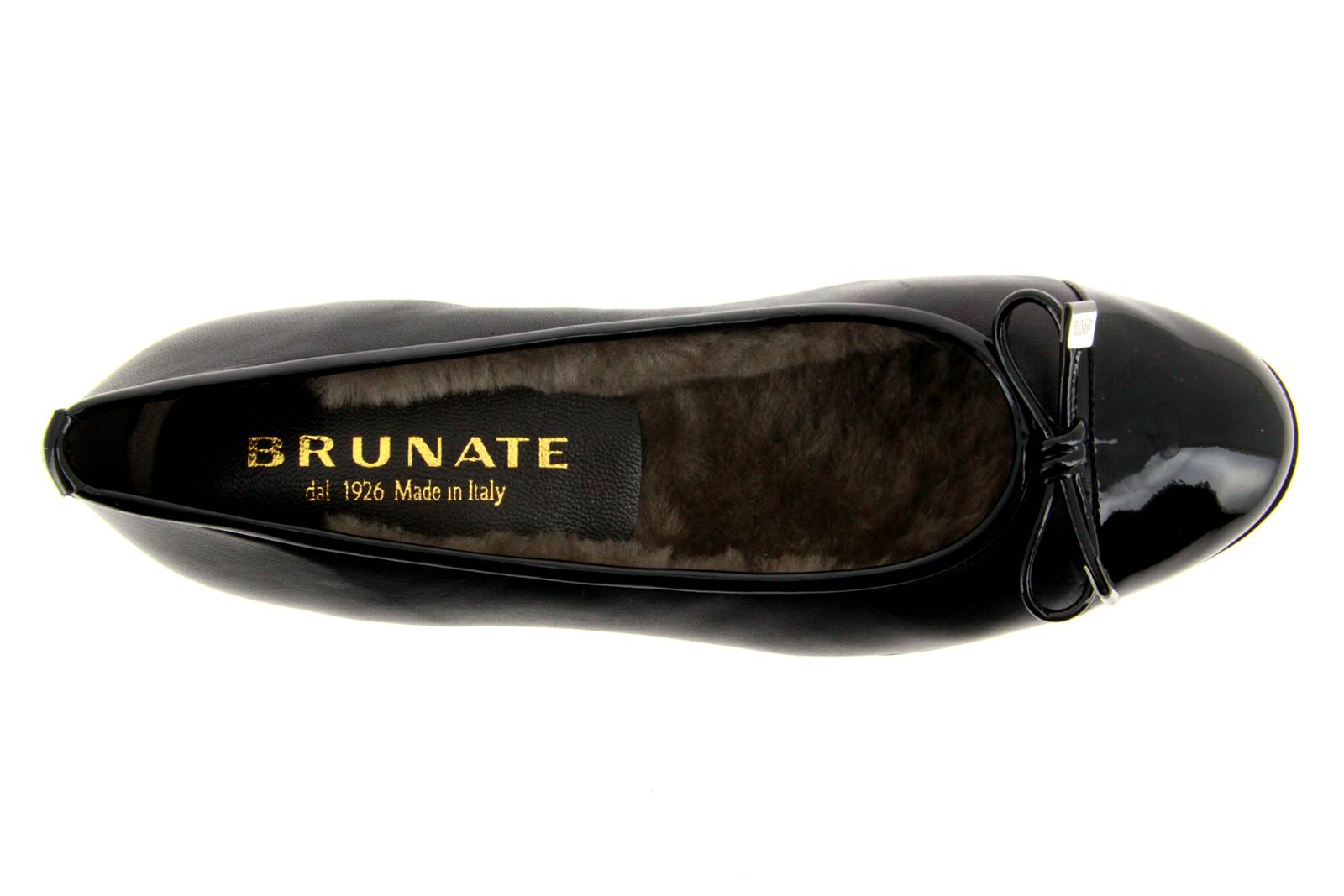 Brunate Ballerina gefüttert PIA SOFTLACK NAPPA NERO (40½) Brunate Ballerina gefüttert PIA SOFTLACK NAPPA NERO (40½)