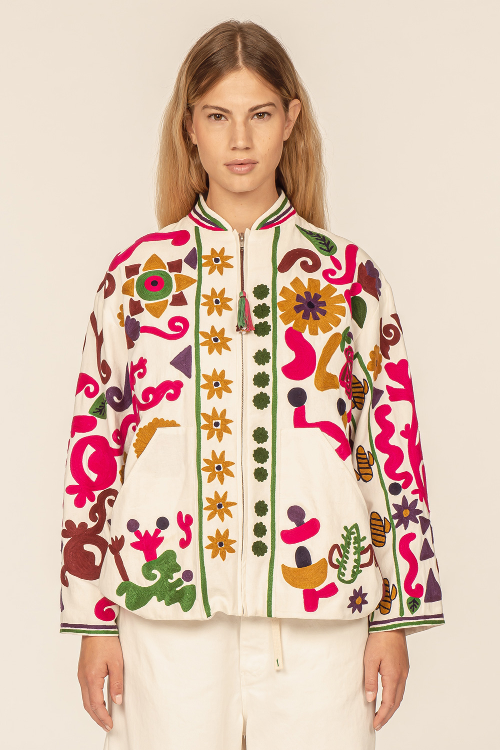 Front Street 8 Damen- Bomberjacke CANVAS CHAIN-STICHED