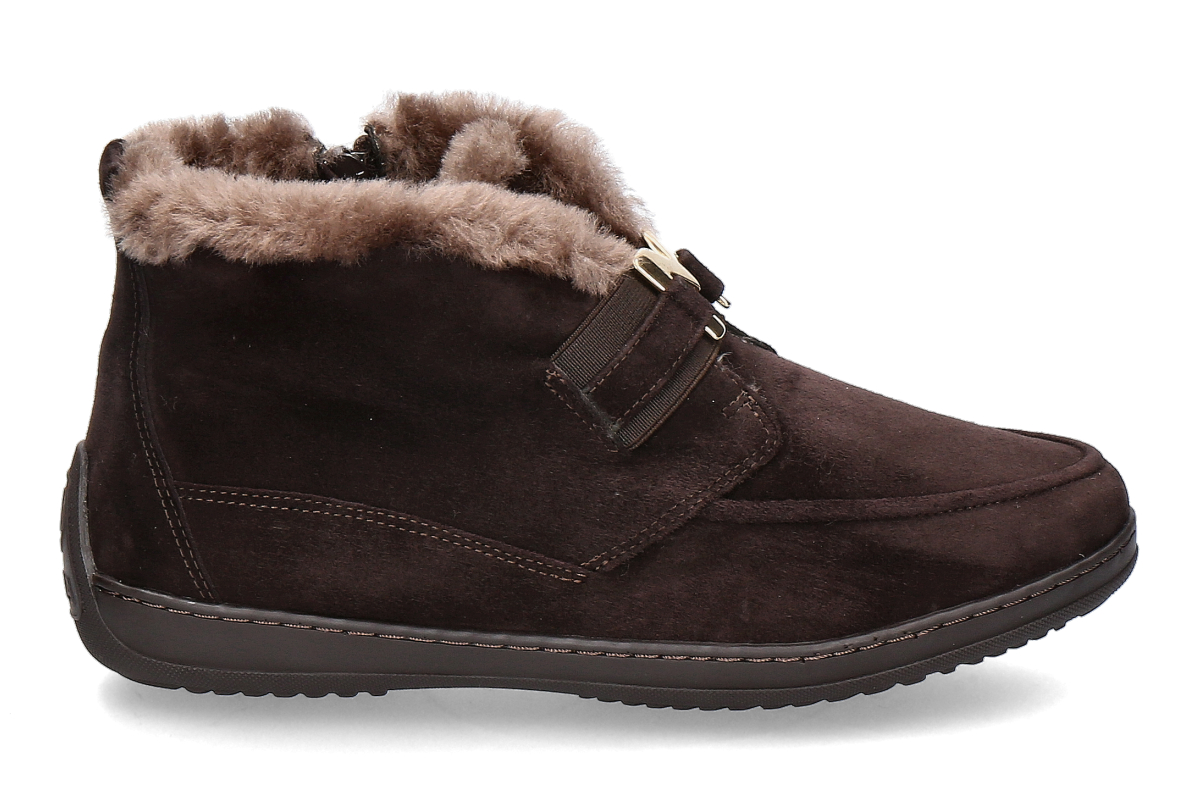 Mania Stiefelette gefüttert 1410 CAMOSCIO- dunkelbraun/ testa di moro
