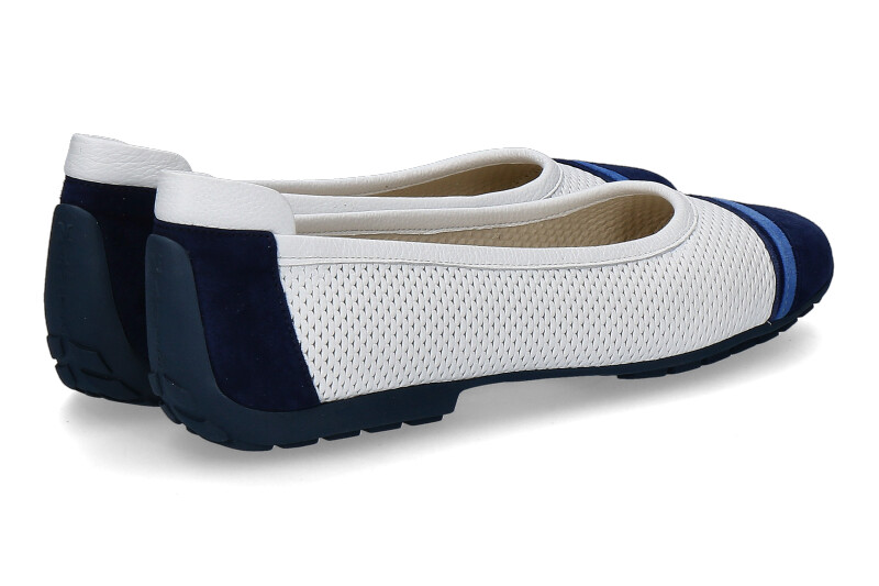 Mania Ballerina NAPPA BIANCO CAMOSCIO MARINE ATOLON (37½) Mania Ballerina NAPPA BIANCO CAMOSCIO MARINE ATOLON (37½)