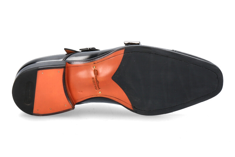 Santoni Monk LEATHER NERO (44)