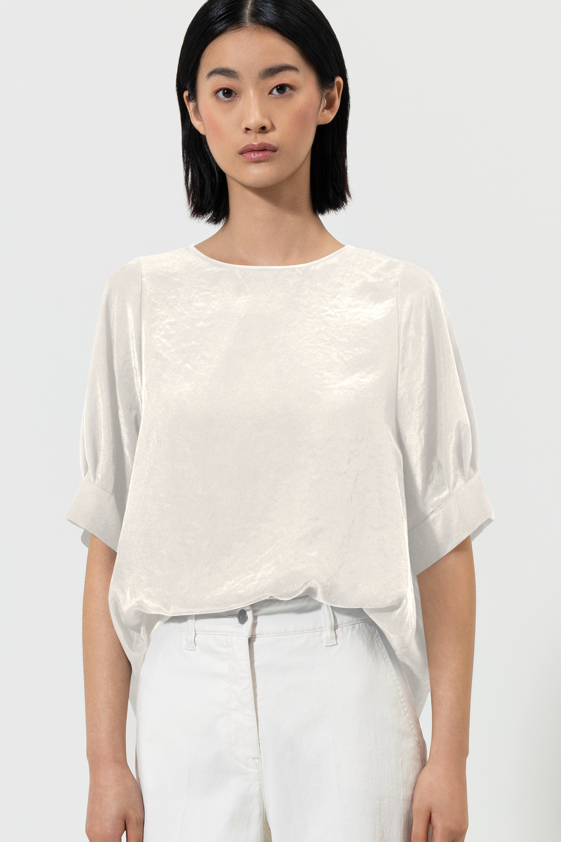 Luisa Cerano Bluse CHEMISIER - ivory/weiss