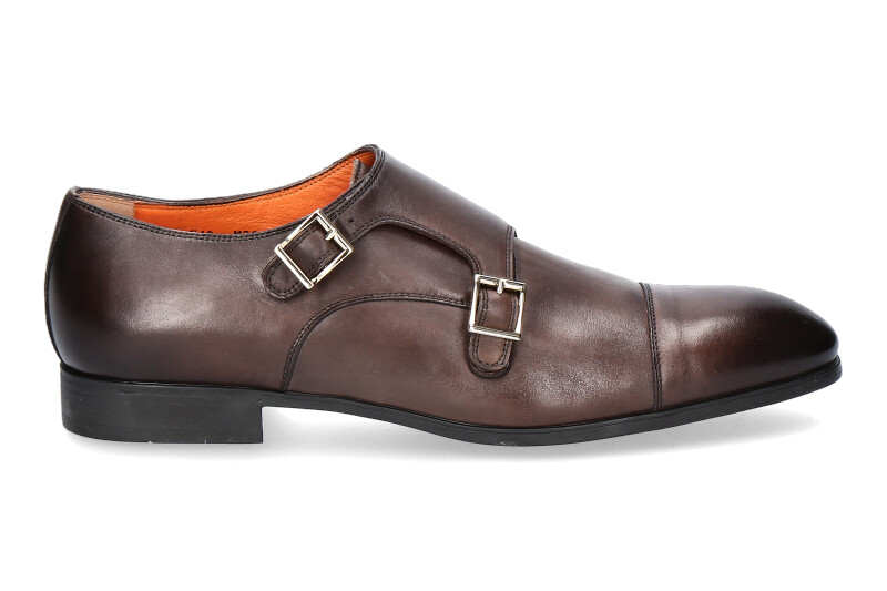 Santoni Monk LEATHER DARKBROWN (43)