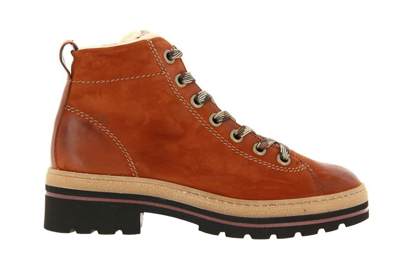 Paul Green Schnürboots NUBUK CALF COGNAC SADDLE (41)