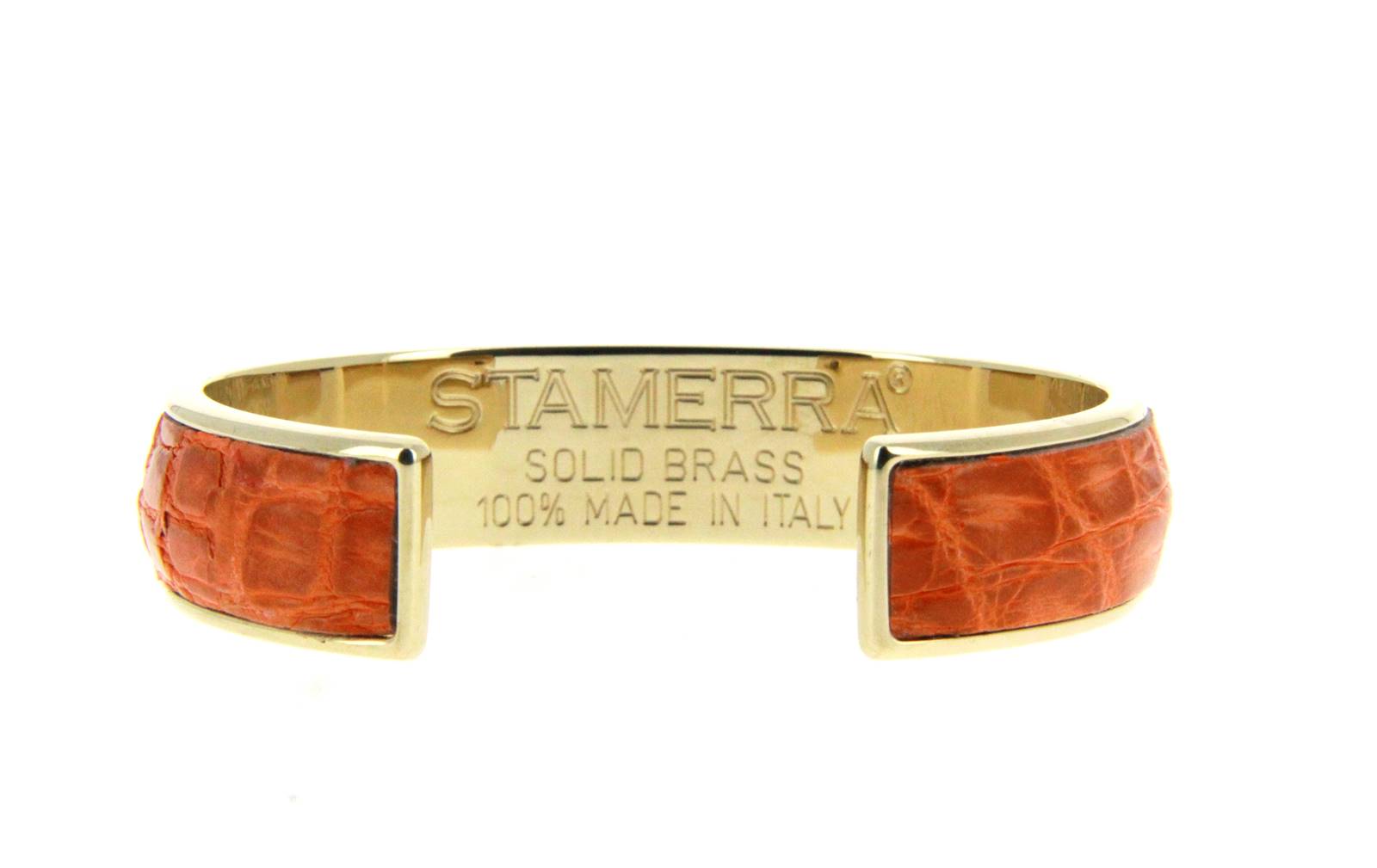 Stamerra Armband VERO GENUINE CROCO MEDON GOLD ARANCIO