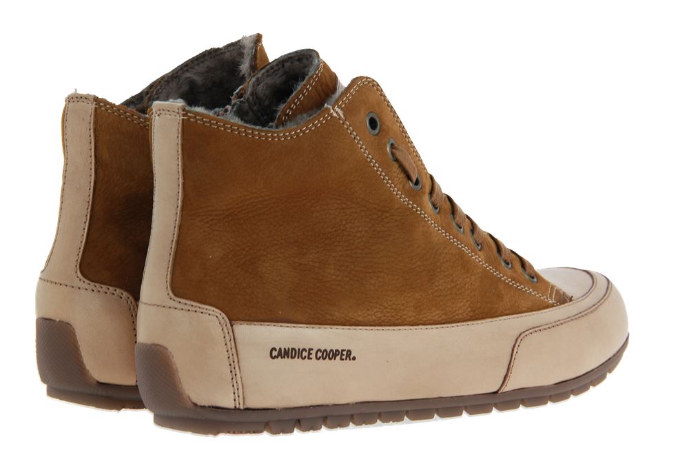 Candice Cooper gefüttert High-Sneaker NUBUK COGNAC  (39)