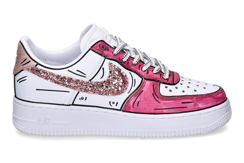 Nike Air Force 1 Sneaker by Ballo da Sola CARTOON GLITTER- pink