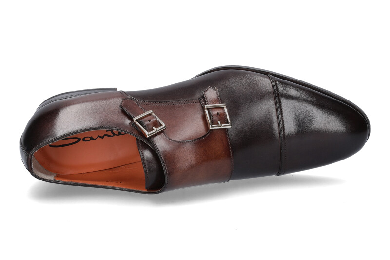 Santoni Monk LEATHER BROWN (42)