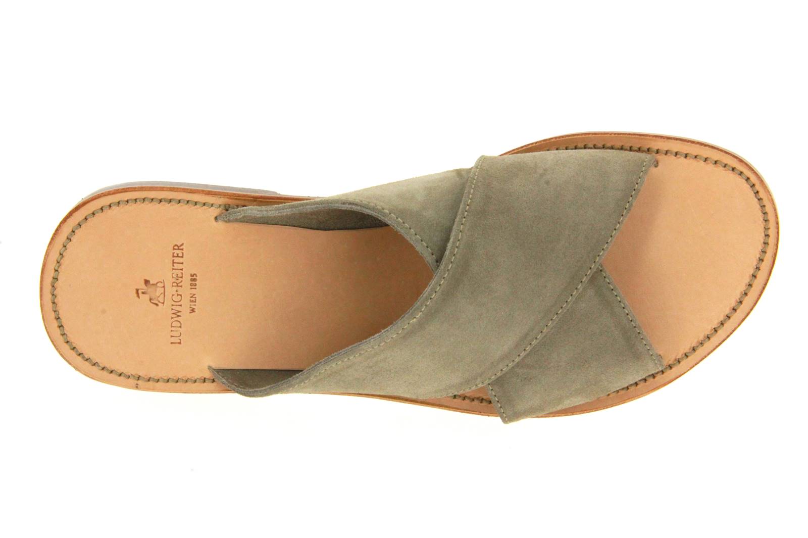 Ludwig Reiter Pantolette MAGHREBINER VELOURS TAUPE KALB (46)