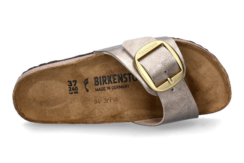 Birkenstock Pantolette SCHMAL MADRID BIG BUCKLE GRACEFUL TAUPE (37 )