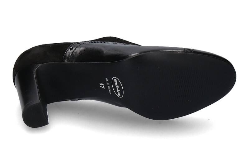 Dirndl + Bua Schnürpumps ZIEGENNAPPA -VELOUR SCHWARZ (40½)