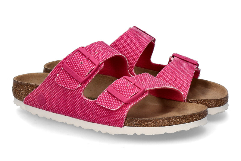 Birkenstock Pantolette ARIZONA RIVET LOGO SCHMAL vegan canvas fuchsia