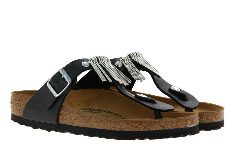 Birkenstock Pantolette GIZEH NORMAL FRINGE BLACK (39) Birkenstock Pantolette GIZEH NORMAL FRINGE BLACK (39)