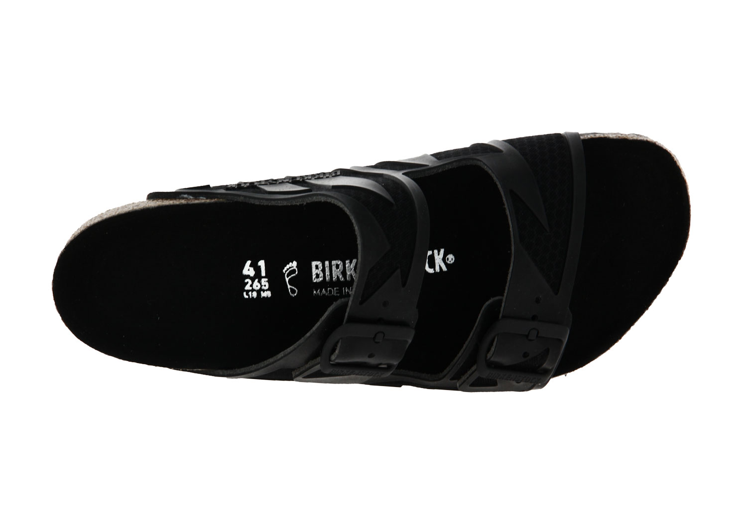 Birkenstock Pantolette NORMAL ARIZONA RUBBERIZED BLACK (44)