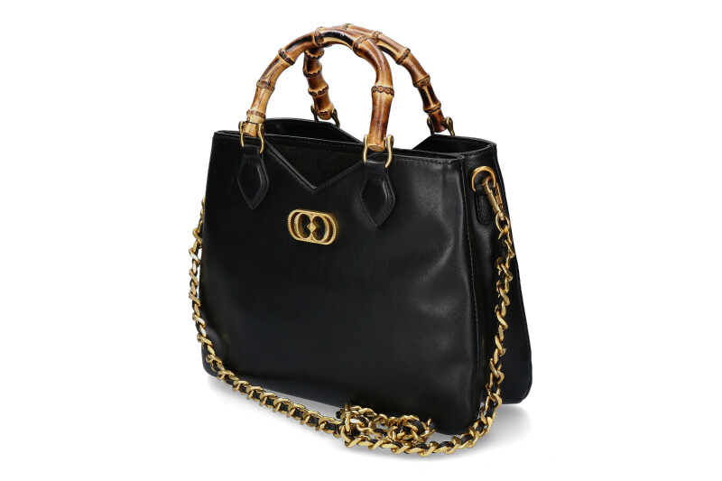 La Carrie Henkeltasche TRANSITION BELLOWS LEATHER SUEDE BLACK