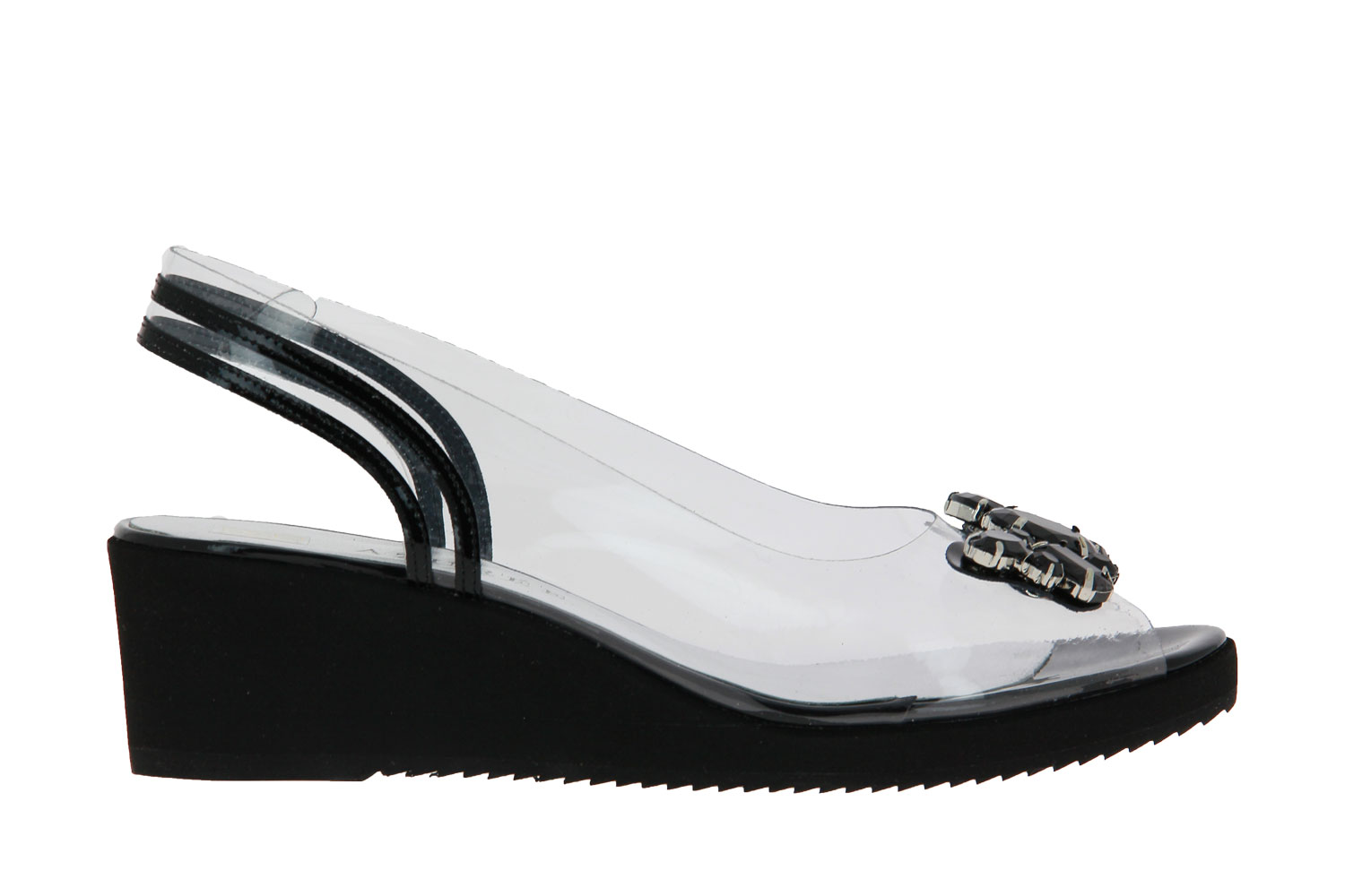 Azuree Cannes Sandale NASAR VERNIS NOIR MOTIF NOIR (38½)