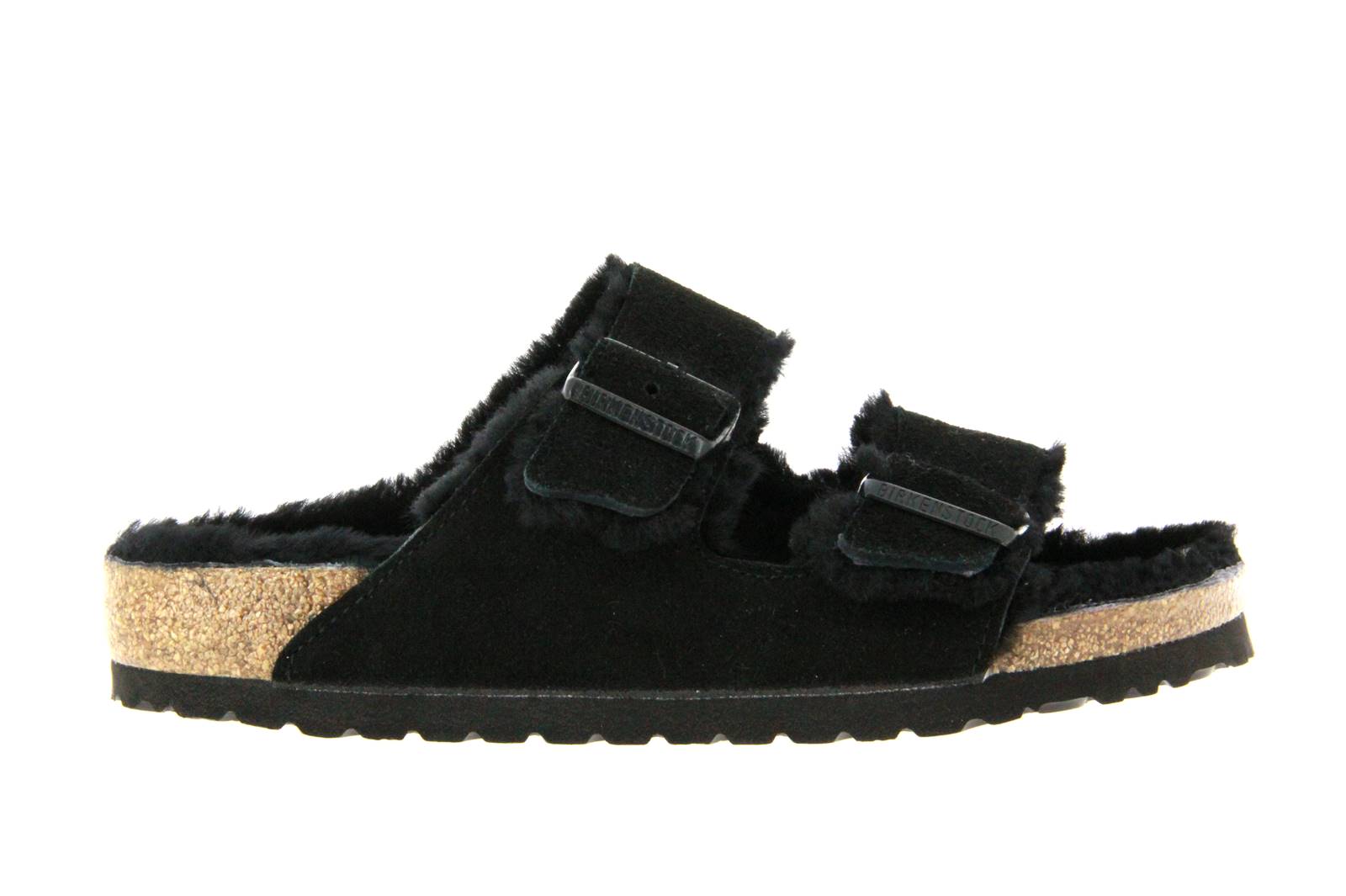 Birkenstock Pantolette ARIZONA NORMAL FUR BLACK (43)