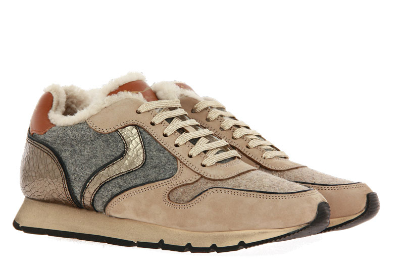 Voile Blanche Sneaker gefüttert JULIA NABUK FELTRO CRACK BEIGE (36)