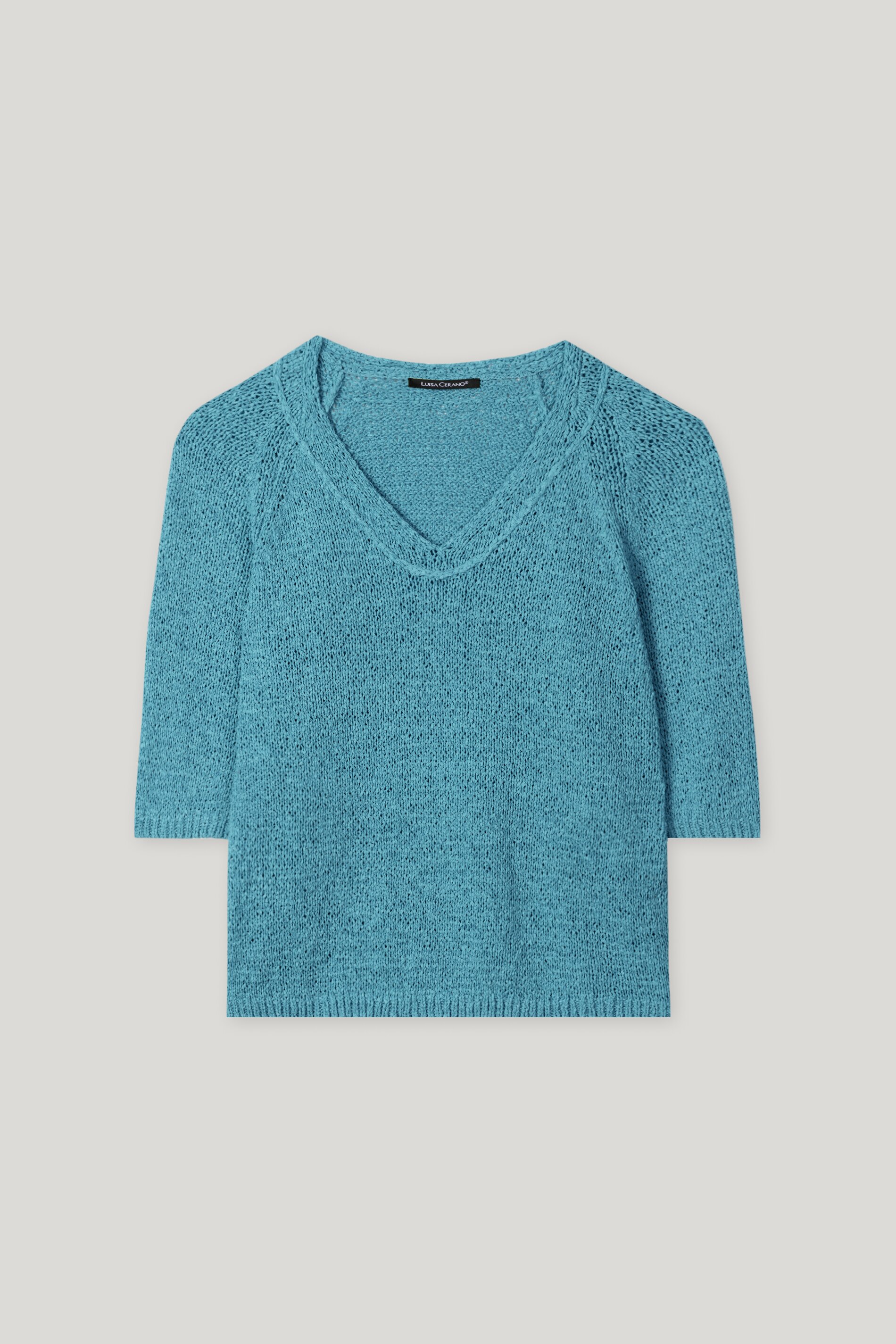 Luisa Cerano Pullover V-NECK - turquoise/blau