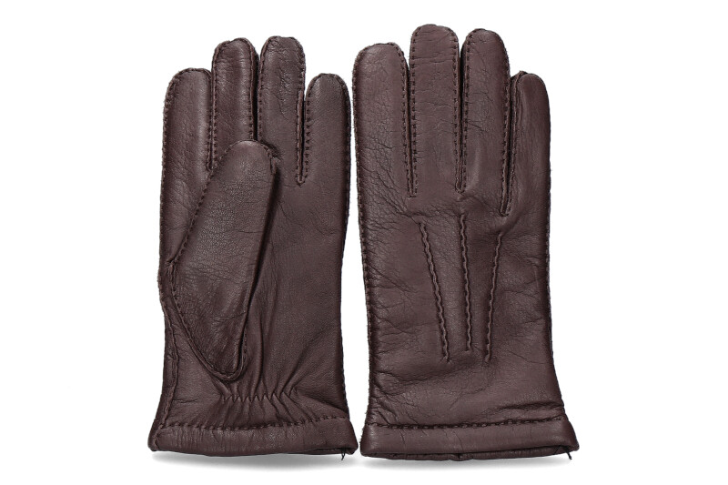 Restelli Herren- Handschuhe CLASSIC MORO- Hirschleder/ braun