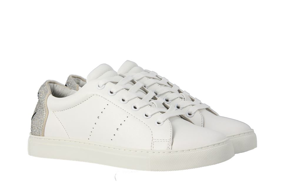 Lola Cruz Sneaker SMILEY WHITE SILVER (36)