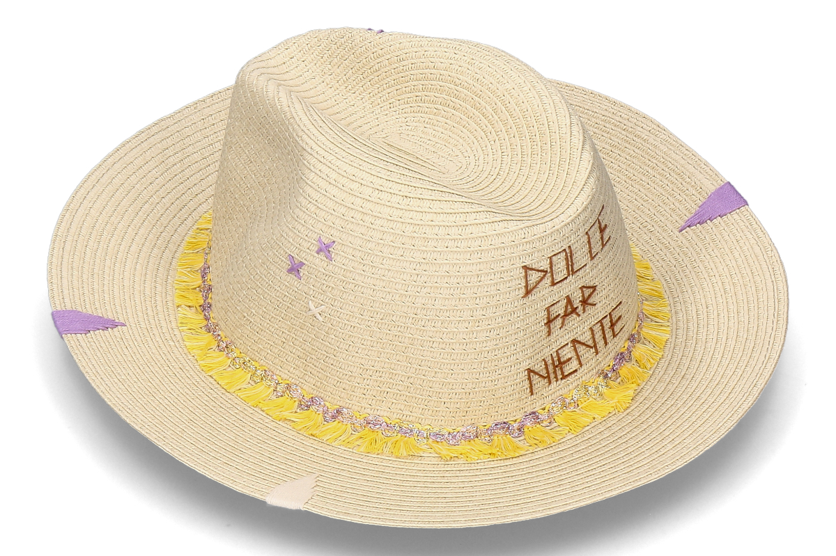 The Hat Gang Strohhut FEDORA CLASSICO- beige