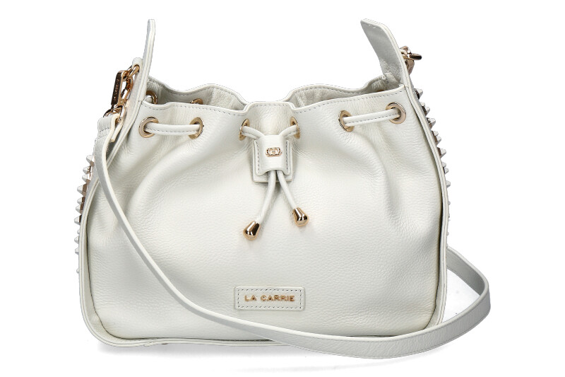 La Carrie Beuteltasche TUMBLED LEATHER WHITE