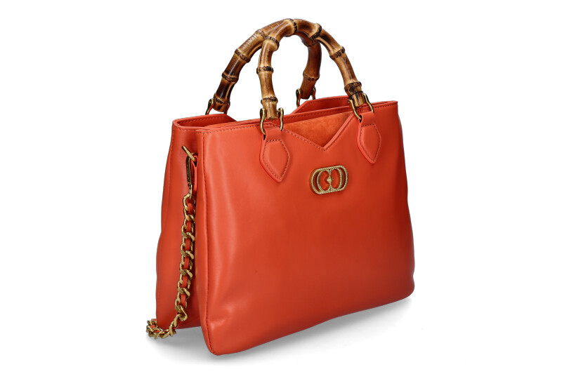 La Carrie Henkeltasche TRANSITION BELLOWS LEATHER SUEDE ORANGE