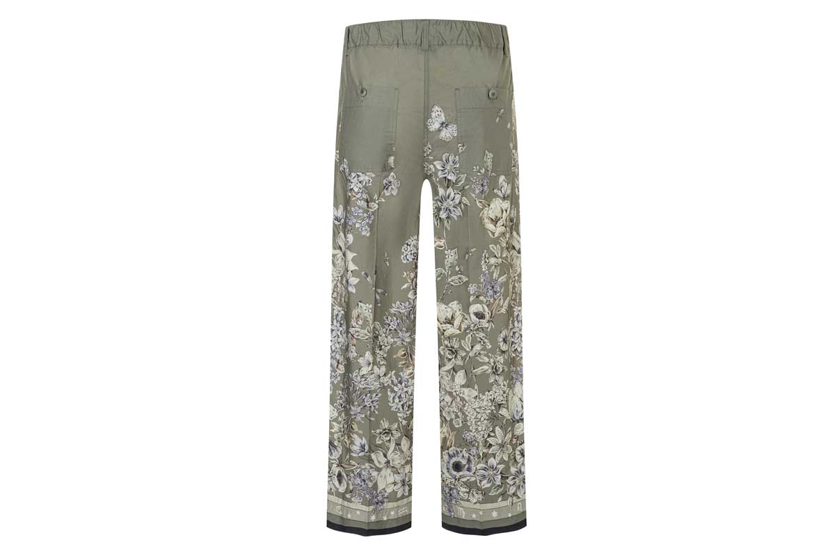 Cambio Wide-Leg Stoffhose CLEMENTINE- salvia/ sand flower garden