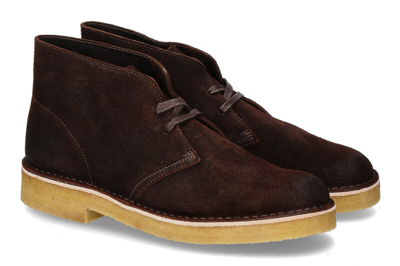 Clarks Originals Schnürer DESSERT BOOT DARK TAN SUEDE 