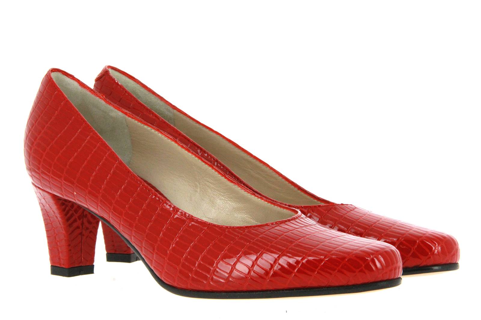 Donna Laura Pumps COCCO VERNICE ROSSO (37 )