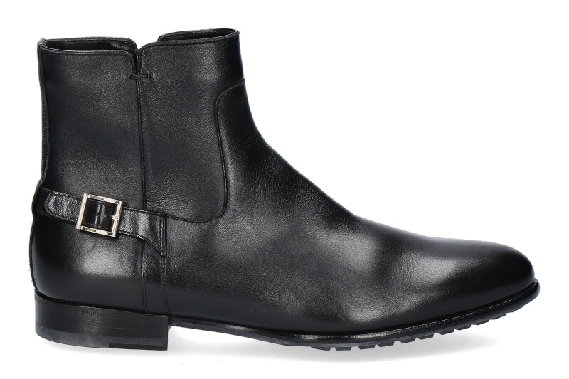 Santoni Stiefelette gefüttert NAPPA NERO (40½)