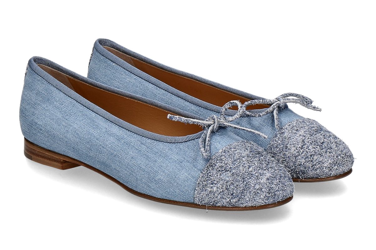 Unützer Ballerina DENIM FUZZY- jeansblau/ hellblau