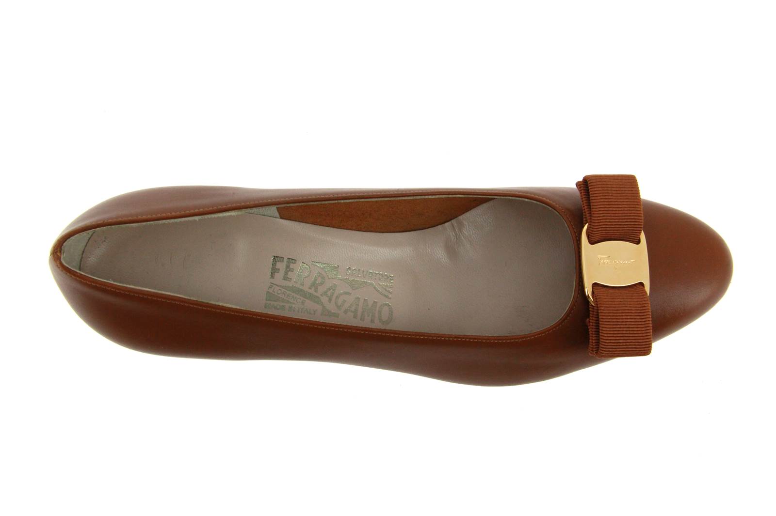 Salvatore Ferragamo Pumps VARA TAN CALF (40½)