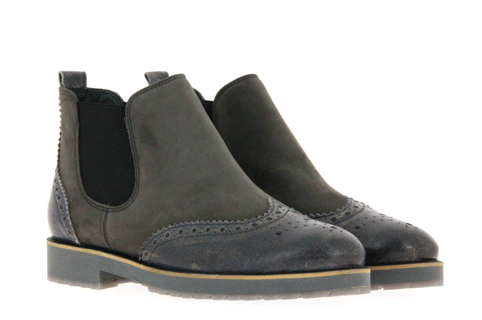 Paul Green Chelsea Boot BRUSH MET OLD NUBUK TITAN QUARZ (37 )