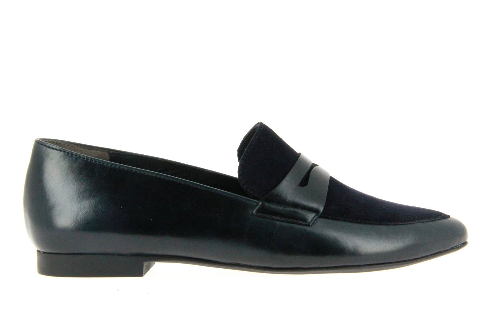 Paul Green Slipper KALBSLEDER SAMTZIEGE BLAU (38)