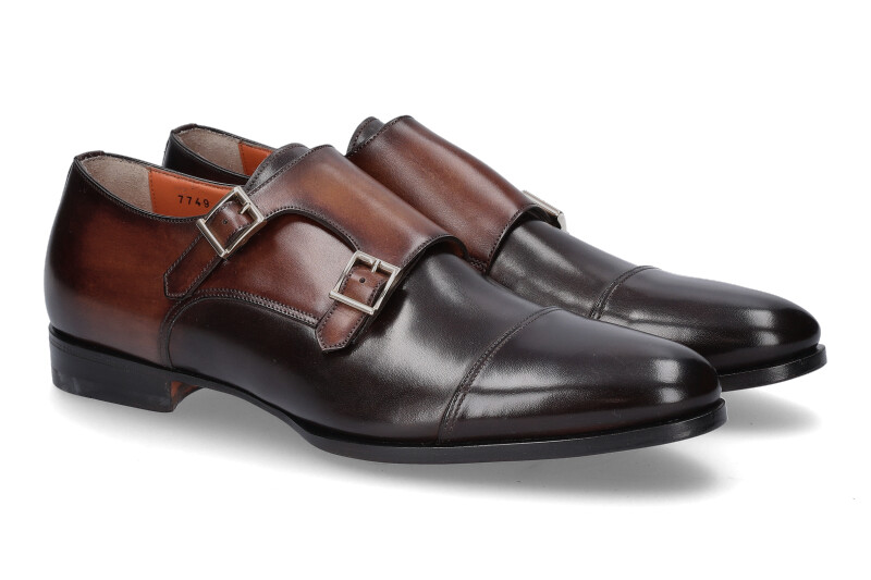 Santoni Monk LEATHER BROWN (43)