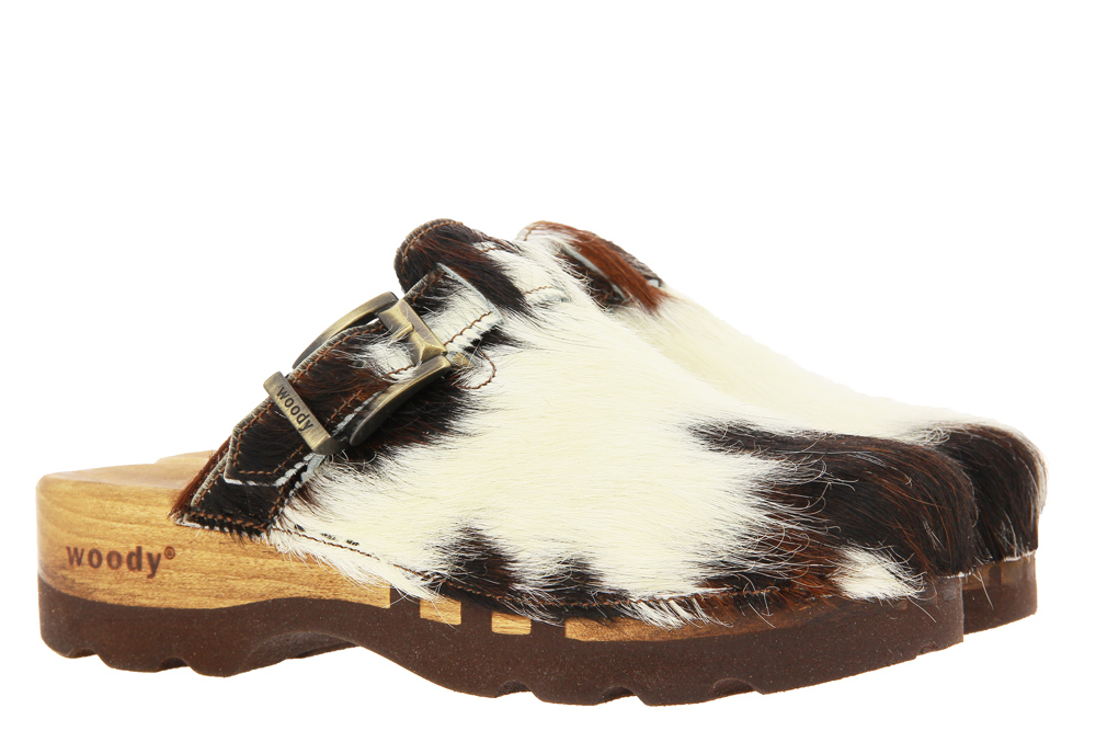 Woody Holzclogs LUKAS FELL BRAUN WEISS