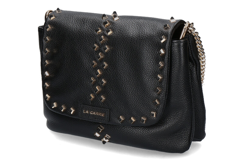 La Carrie Umhängetasche TUMBLED LEATHER BLACK