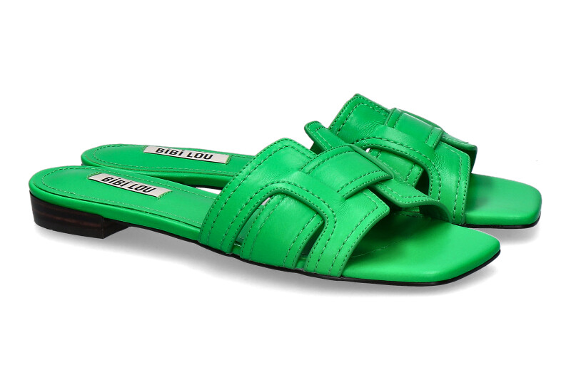 Bibi Lou Pantolette CREMES NAPPA GREEN