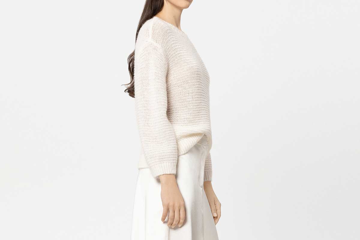 Luisa Cerano Strickpullover PURL KNIT- cream/ weiß