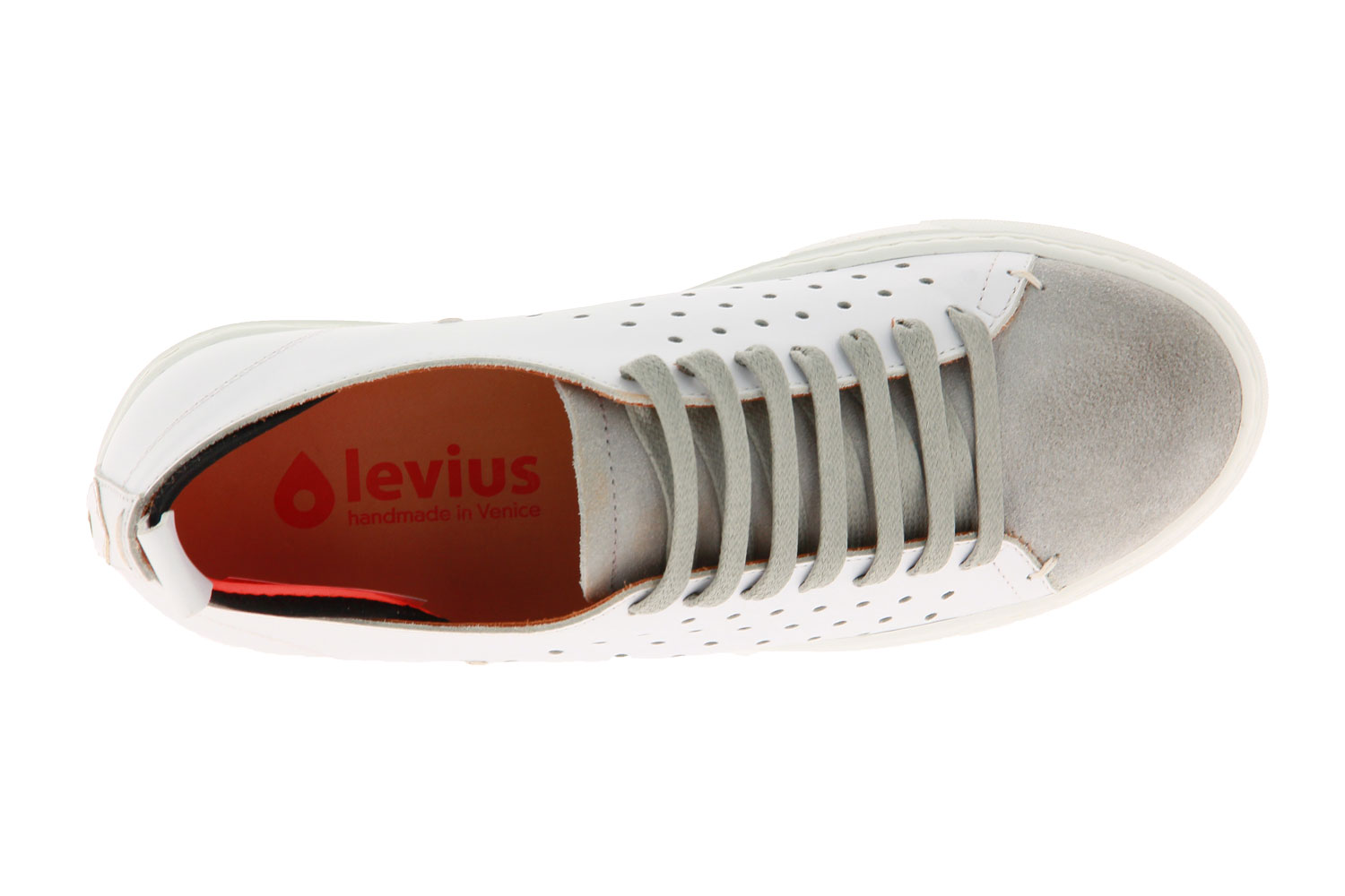 Levius Sneaker RIVA HOLE CAMOSCIO BIANCO GHIACCIO (37 )