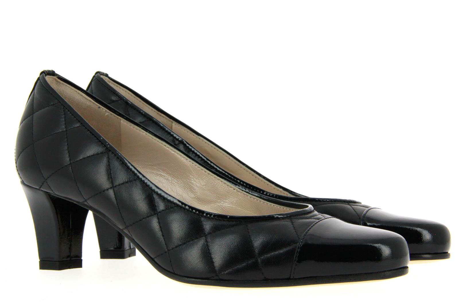 Donna Laura Pumps NAPPA STEPP NERO VERNICE (42)