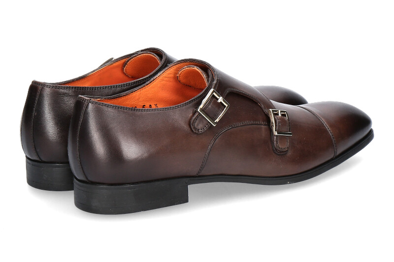 Santoni Monk LEATHER DARKBROWN (43)