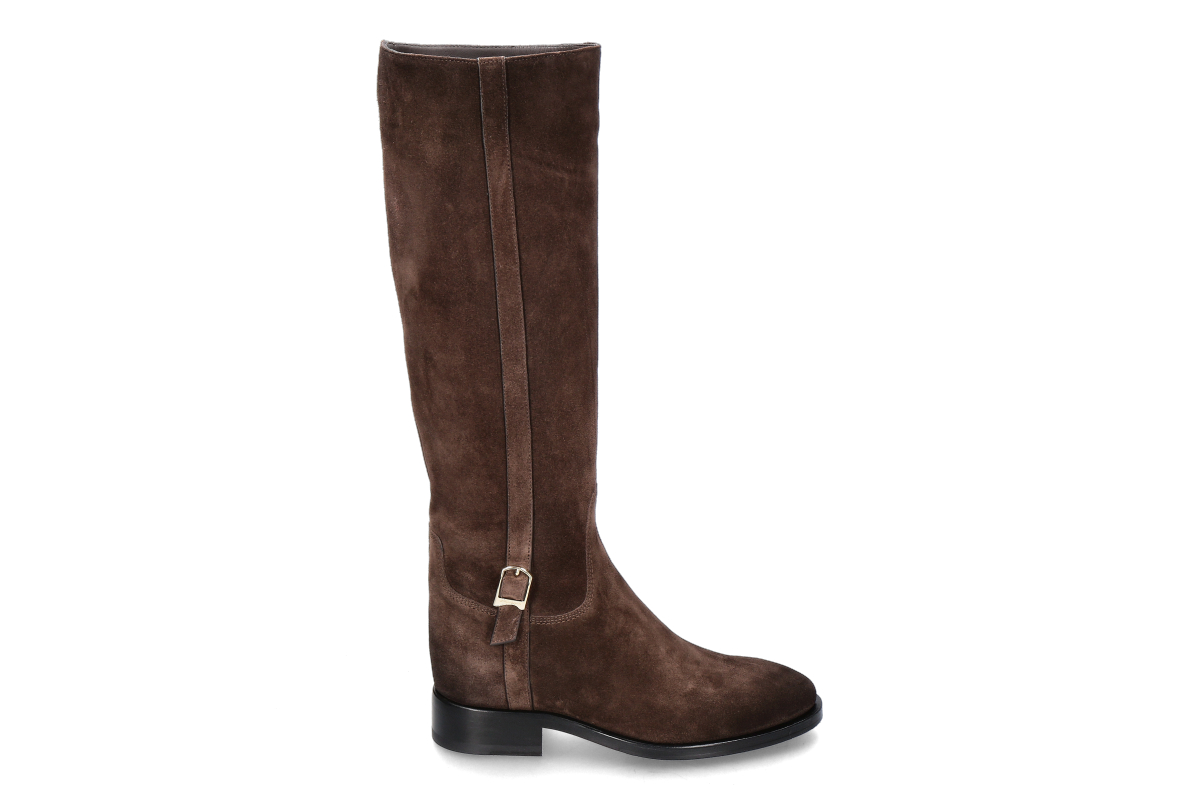 Santoni Damen- Reiterstiefel HERMIBO VELOURS- dark brown/ dunkelbraun