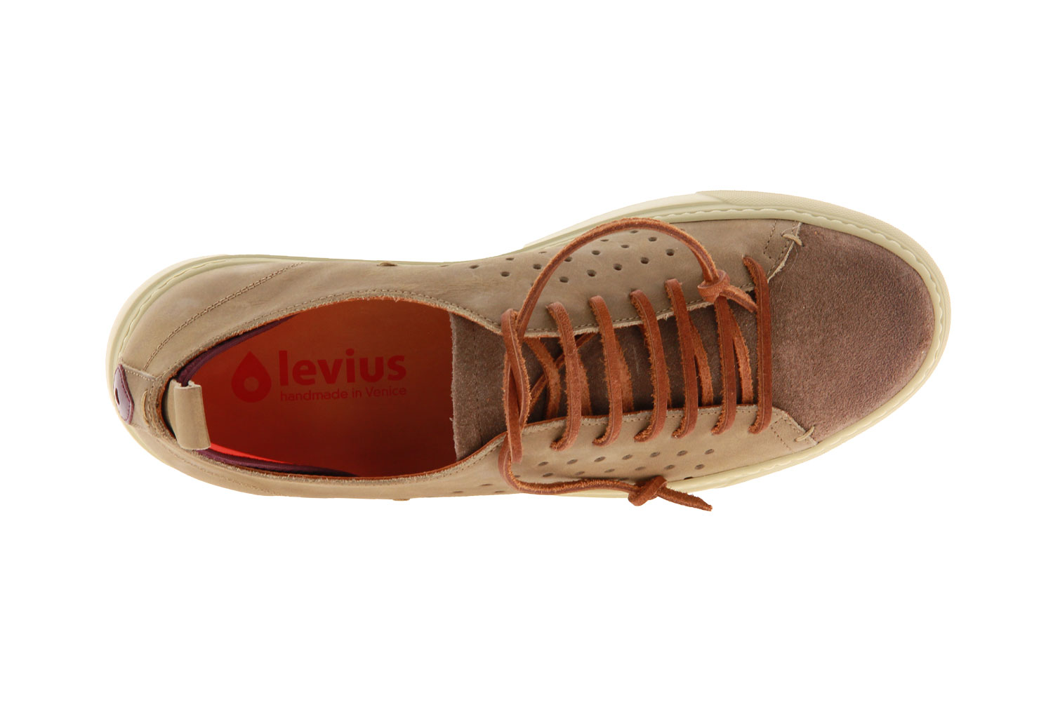 Levius Sneaker RIVA MISTA CAMOSCIO TAUPE COCCO (43)