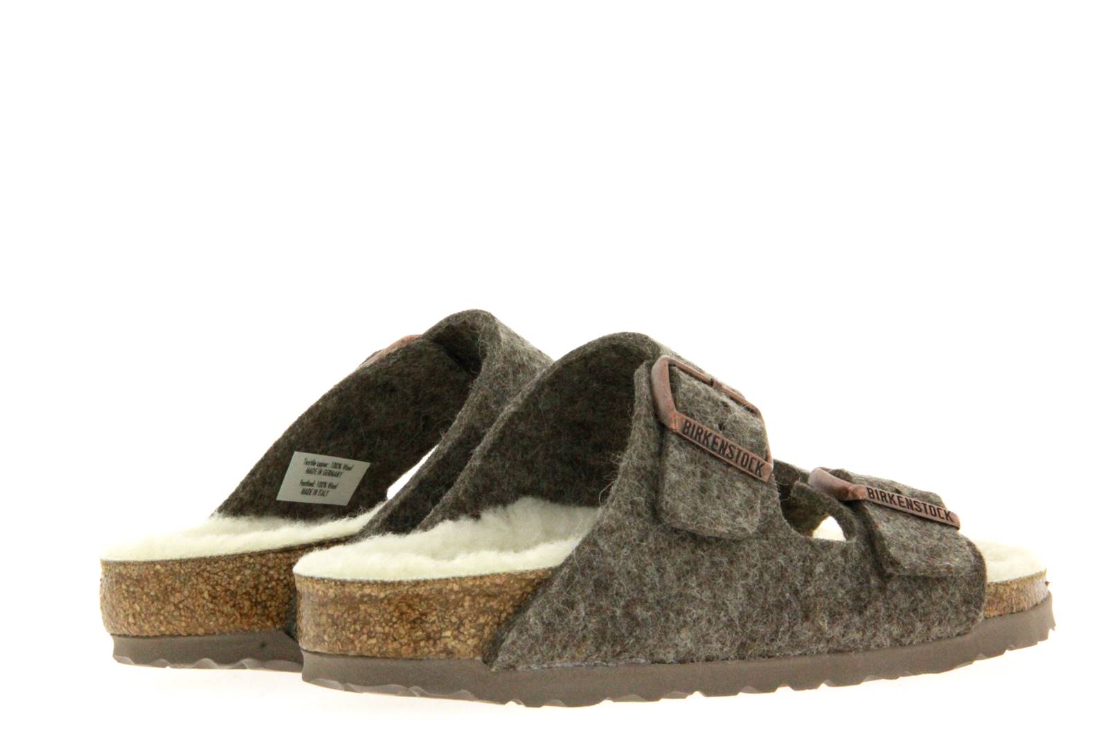 Birkenstock Pantolette gefüttert ARIZONA CACAO LAMB BEIGE (40)