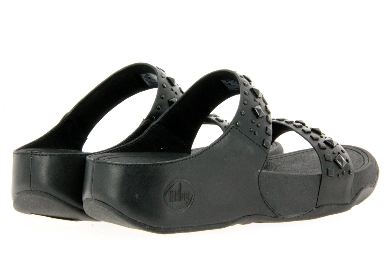 Fitflop Pantolette BIKER CHIC SILDE ALL BLACK (36)