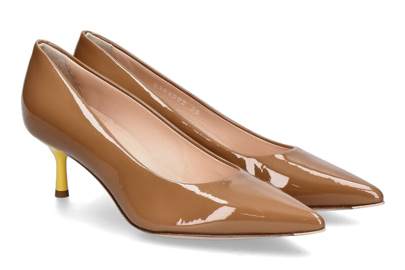 AGL Attilio Giusti Leombruni Pumps LACK CARAMEL YELLOW