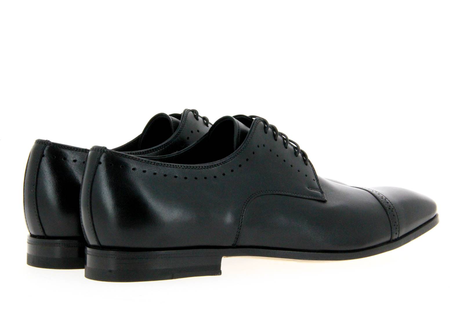 Santoni Schnürer LEATHER BLACK (42½)